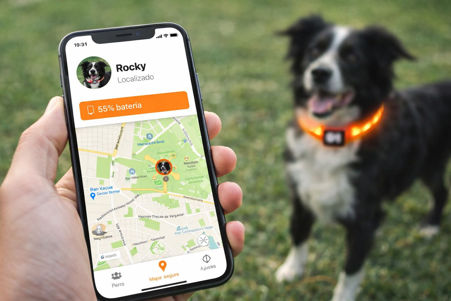 Collar localizador GPS 4G para perros